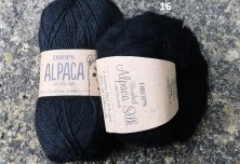 Klokka črne alpaca preje (8903) in brushed alpaca silk
