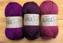 Alpaca, volna za pletenje - rdeči toni